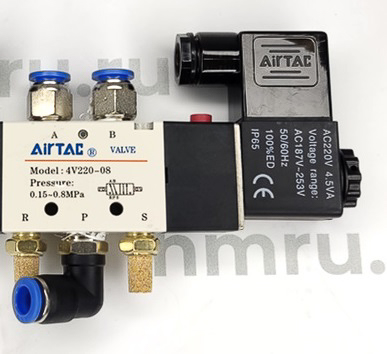 Пневмораспределитель 4V210-08/220V для DZ-800W QF HVT-550/DZF-5050 Hualian. Фото 1